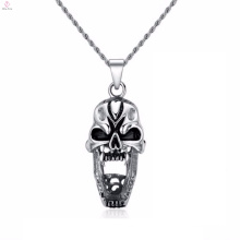 Wholesale Stainless Steel Punk Silver Skull Pendants Necklace